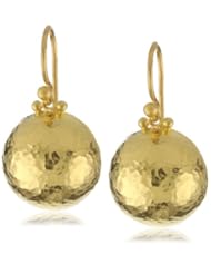 GURHAN "Dome" Round Half-Ball Hammered Granulated Hook Earrings
