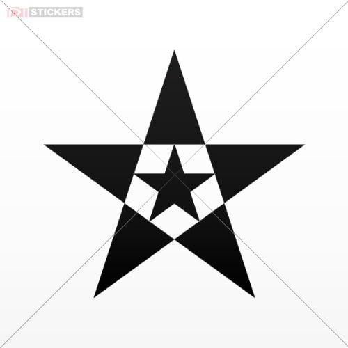 Decal Star Figure Size: 5 X 4.8 Inches Black