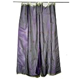 Curtain-2 Organza Indigo Base Embroidered Sari Curtains Drapes Panelby Mogulinterior