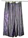 Curtain-2 Organza Indigo Base Embroidered Sari Curtains Drapes Panel 92" Tabs