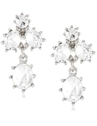 Betsey Johnson "Iconic Stone" Crystal Gem Cluster Stud Earrings