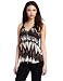Ella Moss Women's Native Button Tank Top, Black, Small