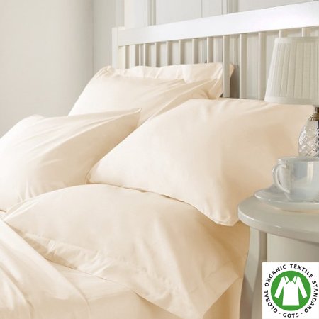 Organic Cotton Bed Sheet Set. Soft and Luxurious - Queen Natural