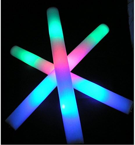 Fondlife18 Pack LED Foam Light Sticks Multi Color Changing Baton Foam Sticks Supreme Shiny Wands Rally Rave Cheer Tube