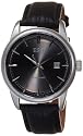 ESQ by Movado Men's 07301373 Chronicle Black Leather Strap Anthracite Round Dial Watch