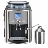 Krups XP7260 Compact Fully Automatic Espresso Machine with Auto Cappuccino Kit