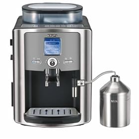 Krups XP7260 Compact Fully Automatic Espresso Machine with Auto Cappuccino Kit