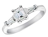 Diamond Engagement Ring: 14K White Gold 1/2 Carat (ctw)
