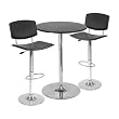 3pc Pub Table Set, 28" Round Table with 2 Airlift Stools By Winsome Furniture