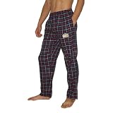 Mens NBA Denver Nuggets Plaid Cotton Thermal Sleepwear / Pajama Pants - Blue & Red (Size: M)