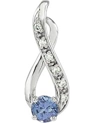 Genuine Tanzanite & Diamond Pendant