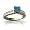 14K Yellow Gold Blue Diamond Engagement Ring Size 4