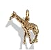 9ct Gold Giraffe Safari Animal Charm Pendant