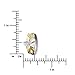Sterling Silver 14kt Yellow Gold Plated Accents Plumeria and Maile Leaf Synthetic CZ Ring