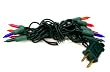 Christmas Holiday Multicolored String Light Set of 10 with Green Wire