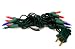 Christmas Holiday Multicolored String Light Set of 10 with Green Wire