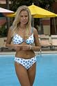 Blue Polka Dot Swimsuit Extra Full Bottom: Swimwear Bottom Only