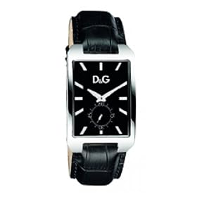 Dolce&Gabbana - DW0772 - Montre Homme - Quartz Analogique - Cadran Noir - Bracelet Cuir Noir