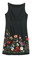 Plus Size V-neck Cotton Sleeveless Ankle Length  Embroidered  Dress With Ruffles
