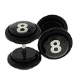 Fake Acrylic Plugs - Black 8 Ball 16g Wire; 8mm - Sold as a Pair