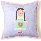 IMAGE OF Green Girl Pillow