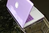 PURPLE Crystal Hard Case Cover for White Macbook 13 with the frosted soft-touch silicone keyboard cover and mini nano stapler