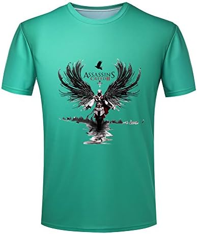 Assassins creed Ezio T Shirt Game peripheral 3 D Custom T-shirt X-Large Green