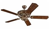 IMAGE OF Monte Carlo 5AB52BR Aberdeen, 52-Inch 5-Blade Ceiling Fan, British Bronze Motor Finish and American Walnut Blades