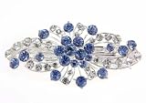 Blue Radiant Blast Swarovski Crystal Hair Barrette