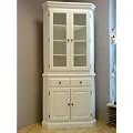 Eckschrank KIM wei� / Vitrine Massivholz Landhaus