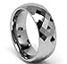 King Will 8MM Multi faceted Tungsten Carbide Ring Wedding Engagement Band Polished Finish All Sizes