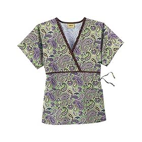 Tafford Nursing Scrubs Inner Peace Crossover w/ Ruffle Trim Scrub Top