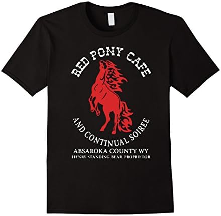 Men's Red Pony Cafe And Continual Soiree TShirt XL Black