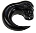 Jewelry : HAND CARVED WOOD PLUG BLACK SKULL 00g - Sold Individually