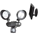Westinghouse 81131 Solar System Pir Floodlight, 2 Spot Heads, Ashen Pewter