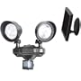 Westinghouse 81131  Solar System Pir Floodlight, 2 Spot Heads, Ashen Pewter
