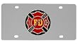 Fireman Firefighter Cross Logo License Plate