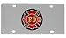 Fireman Firefighter Cross Logo License Plate