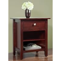 Modus Furniture Newport 1 Drawer Nightstand Cordovan