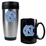 North Carolina Tar Heels NCAA Stainless Travel Tumbler And Ceramic Mug Set