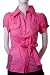 Marineblu Mixed Lace Poplin Belted Button Down Shirt Pink