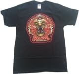 SANTANA - Red Lion - Black T-shirt