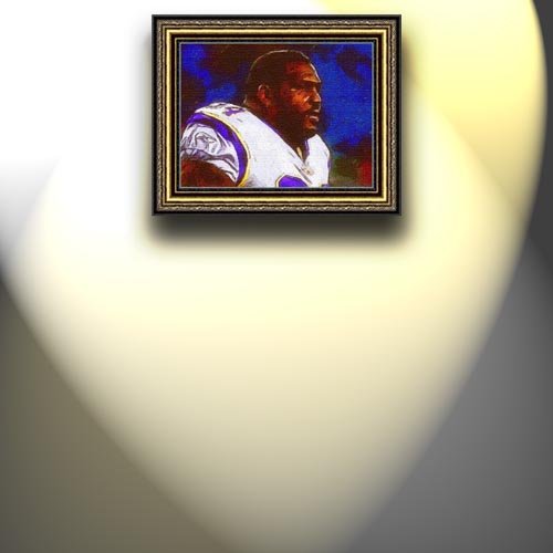 Completely Handpainted American Football Sport Painting, Custom Order FL5766, Oil on Canvas, with Option to Paint Jerry, Brett & Co. from Any Other Favorite Photograph or Picture, Unframed, Size 27'' x 36