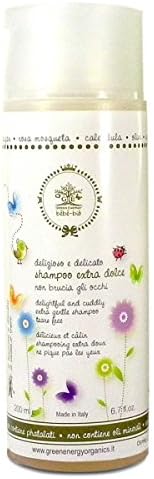 Certified Organic Gentle Baby Hair Shampoo (No Tears) 6.7 Fl Oz Made in Italy