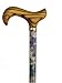 Walking Cane-Lavander lace-This walking stick cane has an elegant floral print on maple wood shaft with scorched derby handle. This wooden cane has a weight capacity of 250 pounds and 35 inches long.