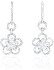 Diamond 18k White Gold Dangle Earrings