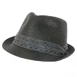 New PP Waterproof Satin Band Stingy Fedora Crushable Hat * Black Medium