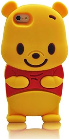 GAOJX iPhone SE Case,iPhone 5s Case,iPhone 5s Winnie the Pooh Case,3D Winnie the Pooh Silicon Gel Rubber Case Cover For iPhone SE 5 5S [Winnie the Pooh]