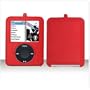 3rd Generation iPod Nano Video 2-Tone Rubberize Texture Crystal Carrying Case with LCD Screen Shield - 6 Choices, RED
