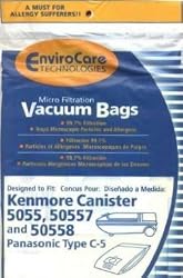 9 Kenmore 50558, 5055, 50557 Mircrofiltration Canister Vacuum Bags